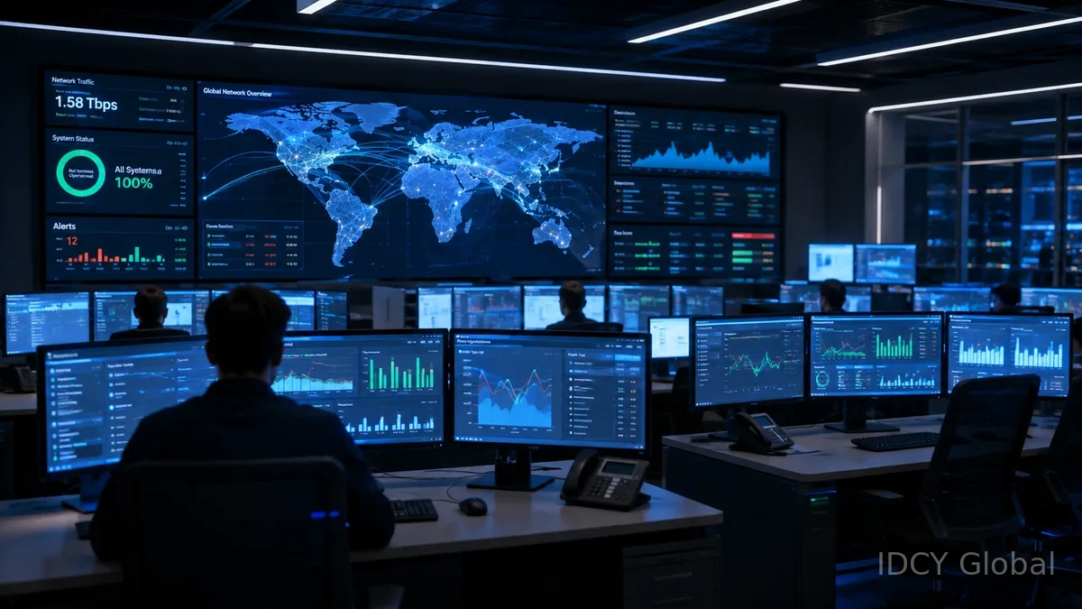 NOC网络运营中心与基础设施监控场景示意图